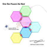 Tzumi AuraLED HexGlow Hexagonal Geometrical! LED lights 6 PCS