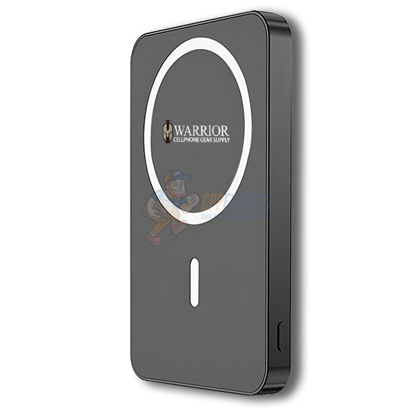 Warrior Power Vault Slim 5000mah Magnetic Wireless Portable Power Bank - Black