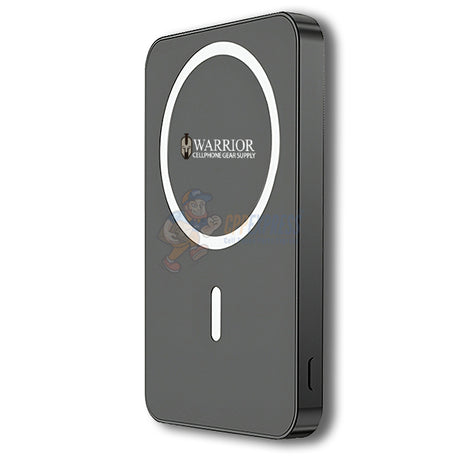 Warrior Power Vault Slim 5000mah Magnetic Wireless Portable Power Bank - Black