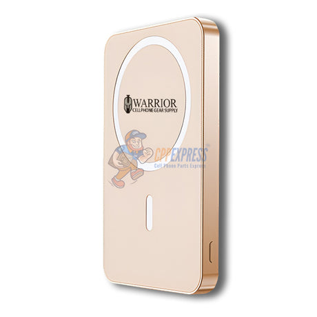 Warrior Power Vault Slim 5000mah Magnetic Wireless Portable Power Bank - Gold