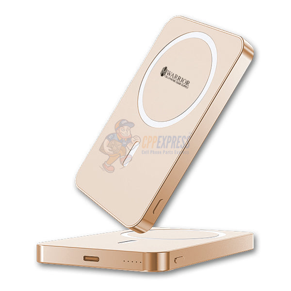 Warrior Power Vault Slim 5000mah Magnetic Wireless Portable Power Bank - Gold