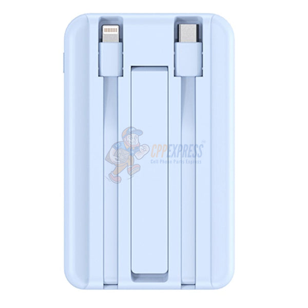 Warrior 10000mAh Dual-Cable Magsafe Magnetic Power Bank with Stand