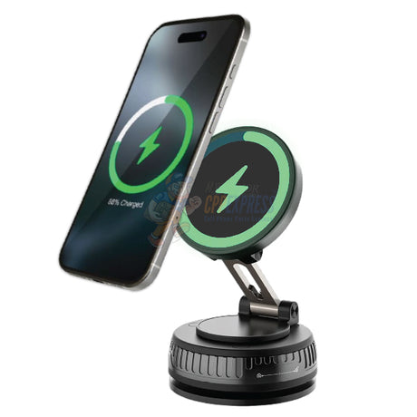 Warrior Power Grip MagSafe Magnetic Wireless Car Charger Stand Phone Holder