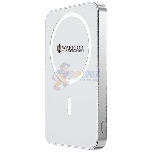 Warrior Power Vault Slim 5000mah Magnetic Wireless Portable Power Bank - Silver