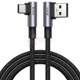 Warrior USB-C to USB-A 5FT Premium Braided 65W Fast Charging Data Sync Cable
