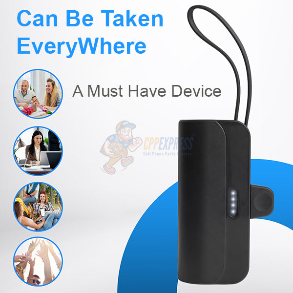 Warrior 5000mAh Wireless Charger Capsule USB-C Portable Power Bank Charger