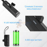 Warrior 5000mAh Wireless Charger Capsule USB-C Portable Power Bank Charger