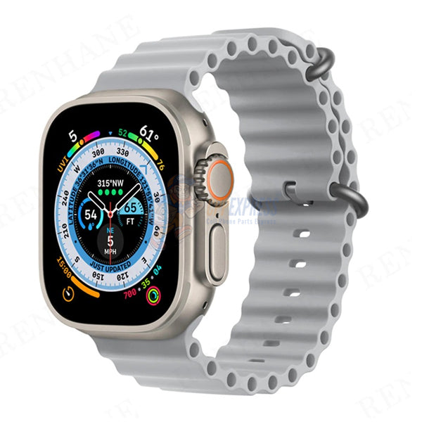 Wavy Silicone Strap for Apple Watch Series 10 46mm / 42mm / 44mm / 45mm / 49mm