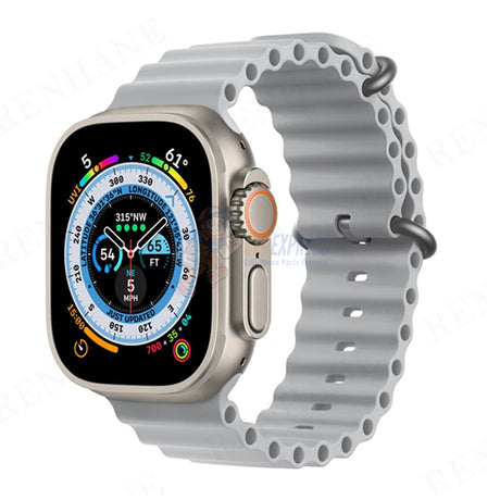 Wavy Silicone Strap for Apple Watch Series 10 46mm / 42mm / 44mm / 45mm / 49mm