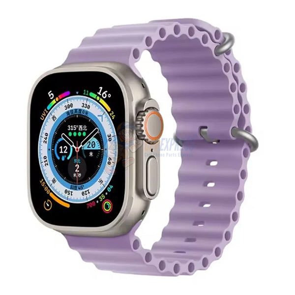 Wavy Silicone Strap for Apple Watch Series 10 46mm / 42mm / 44mm / 45mm / 49mm