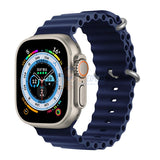 Wavy Silicone Strap for Apple Watch Series 10 46mm / 42mm / 44mm / 45mm / 49mm