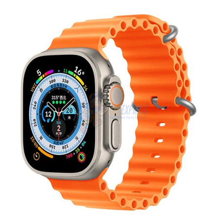 Wavy Silicone Strap for Apple Watch Series 10 46mm / 42mm / 44mm / 45mm / 49mm