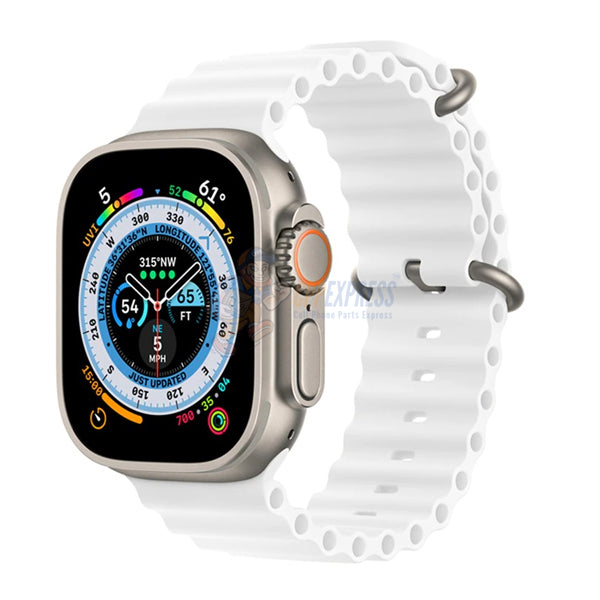 Wavy Silicone Strap for Apple Watch Series 10 46mm / 42mm / 44mm / 45mm / 49mm