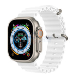 Wavy Silicone Strap for Apple Watch Series 10 46mm / 42mm / 44mm / 45mm / 49mm