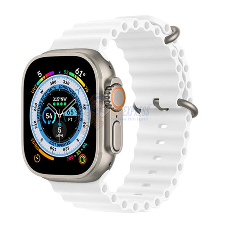 Wavy Silicone Strap for Apple Watch Series 10 46mm / 42mm / 44mm / 45mm / 49mm