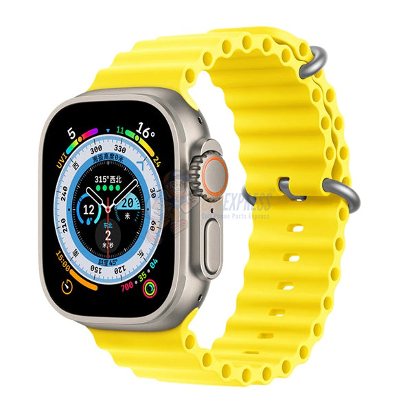 Wavy Silicone Strap for Apple Watch Series 10 46mm / 42mm / 44mm / 45mm / 49mm