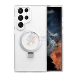 Samsung Galaxy S24 Ultra Shockproof Magnetic Case With Invisible Stand Holder - White