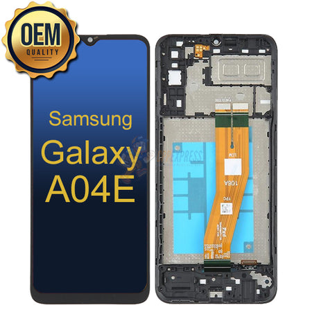 Samsung Galaxy A04E LCD Touch Screen Digitizer Assembly With Frame - Black