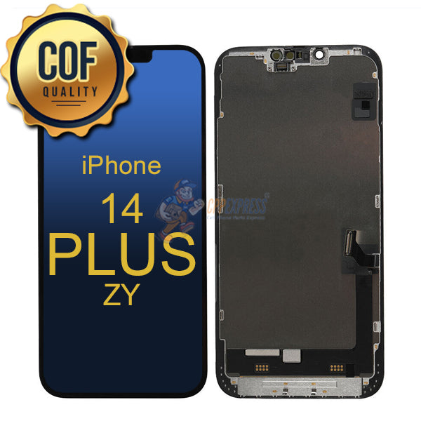 iPhone 14 Plus ZY Soft LCD Screen Digitizer Complete Assembly COF Quality - Black