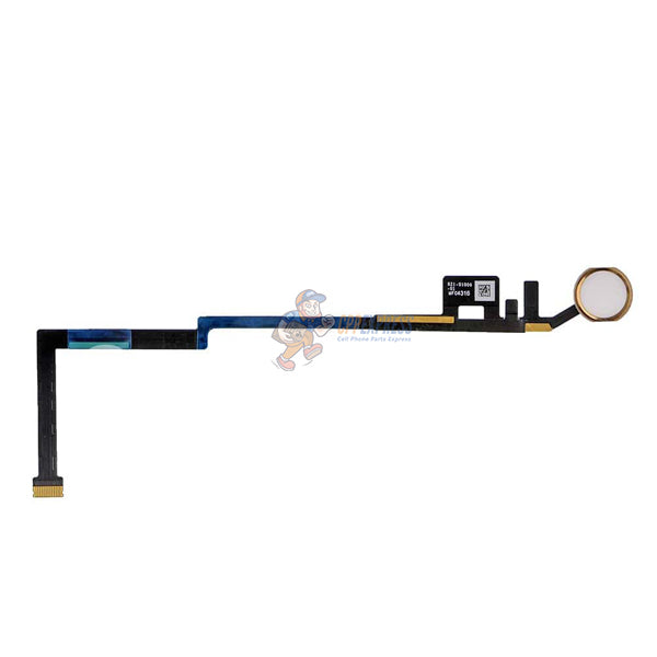 iPad 5 / iPad 6 Compatible Home Button with Flex Cable Replacement - Gold