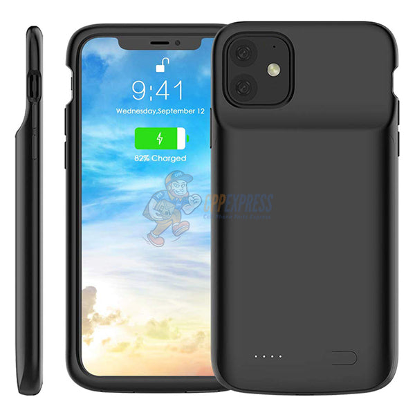 iPhone 11 Portable Protective 4800mAh Battery Backup Charging Case Cover Power Bank - Black