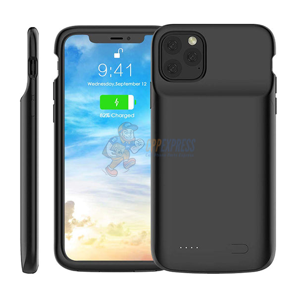 iPhone 11 Pro Portable Protective 5000mAh Battery Backup Charging Case Cover Power Bank - Black