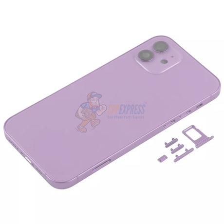 iPhone 12 Battery Back Door - Perfect Fit Premium Back Cover Case Housing - Purple