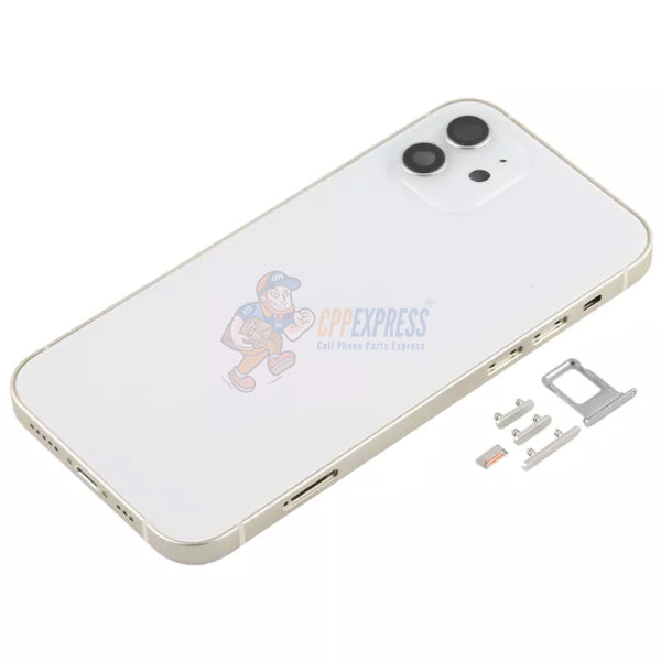 iPhone 12 Battery Back Door - Perfect Fit Premium Back Cover Case Housing - White