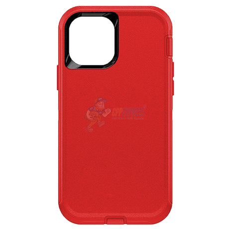 iPhone 12 / iPhone 12 Pro 6.1" Shockproof Defender Case Cover - Red