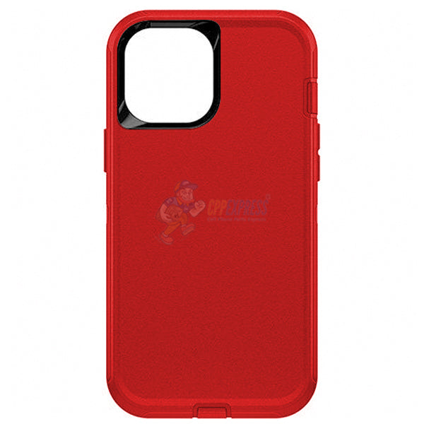 iPhone 12 Pro Max Shockproof Defender Case Cover - Red