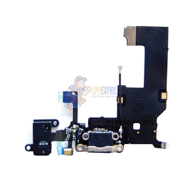 iPhone 5C Charging Port Dock Connector with Audio Jack Flex Cable - Black