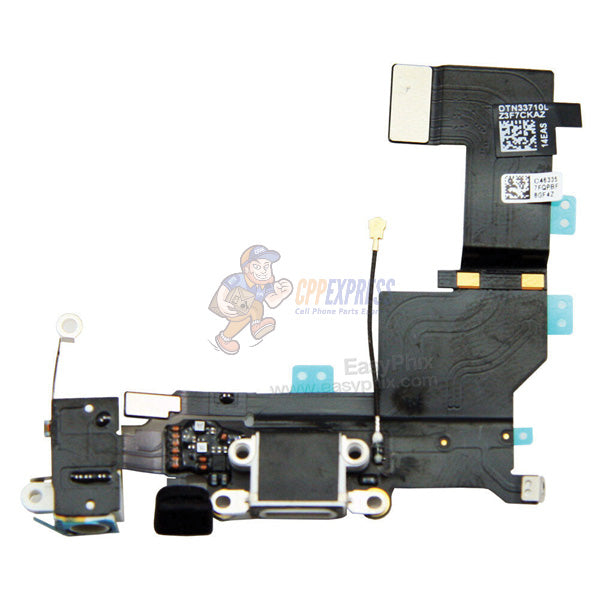 iPhone 5S Compatible Charging Port Dock Connector with Audio Jack Flex Cable - White