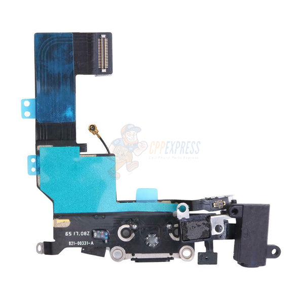 iPhone 5SE Compatible Charging Port Dock Connector Flex Cable - Black