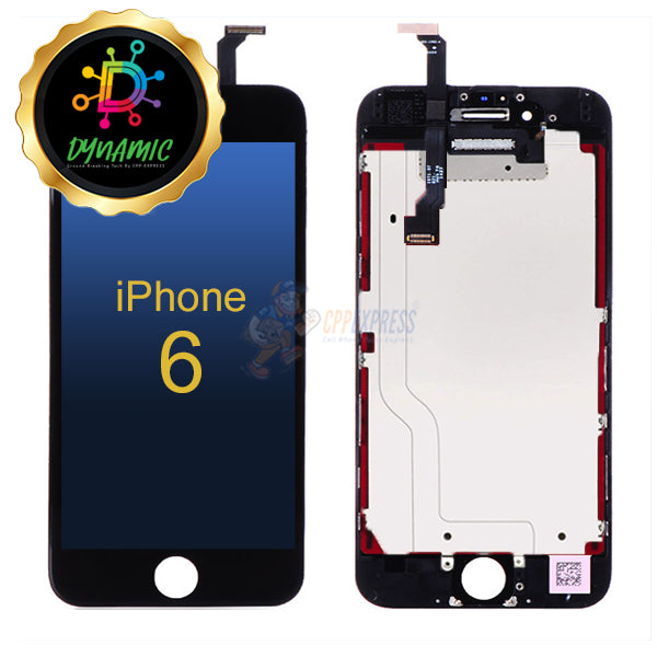 iPhone 6 Dynamic LCD Touch Screen Digitizer Assembly with Back Plate - Black