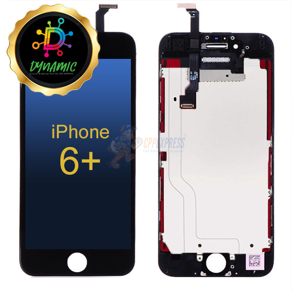 iPhone 6 Plus Dynamic LCD Display Screen Touch Digitizer Assembly with Back Plate - Black