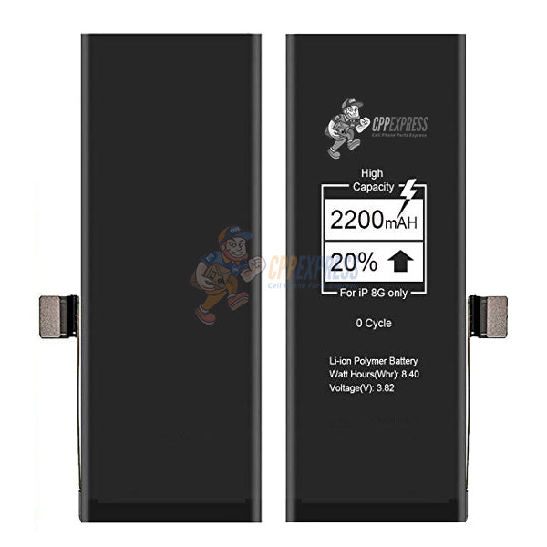 Premium Quality High Capacity Internal Battery Replacement - Compatible With iPhone Model 8 (CPPE PRO)