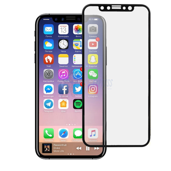 iPhone X Tempered Glass - Black