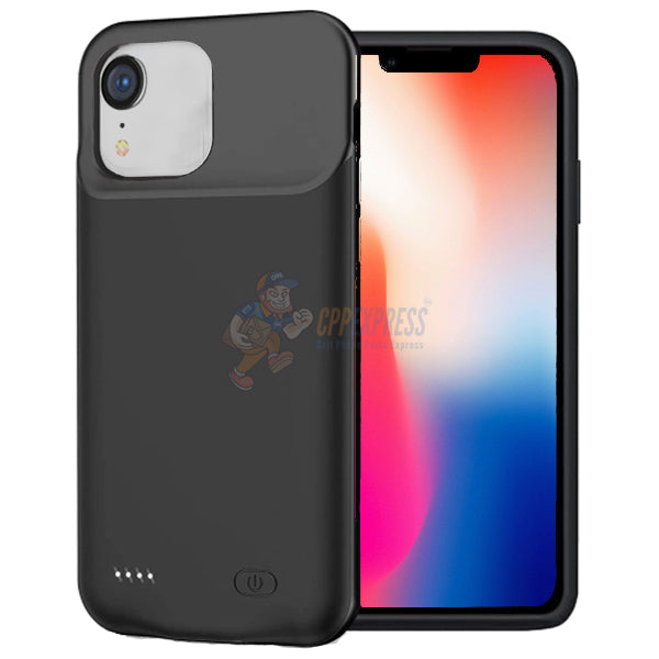 iPhone XR iPhone 11 Juice Vault Battery Backup Power Bank Charging Case Cover Black