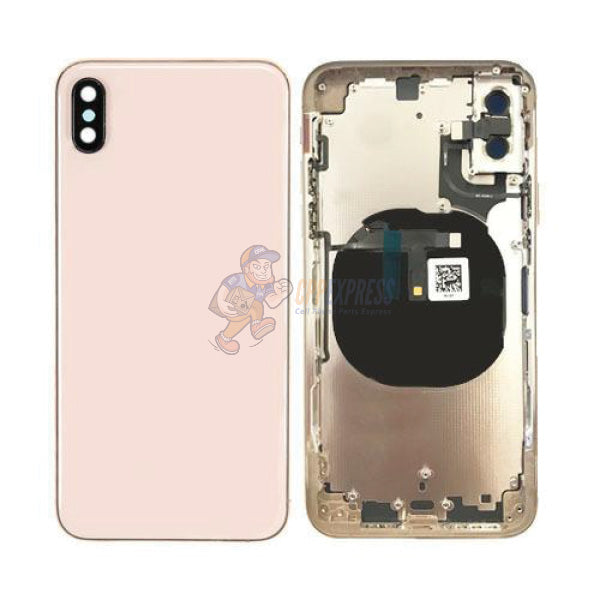 iPhone XS Battery Back Door - Perfect Fit Premium Back Cover Case Housing - Rose Gold