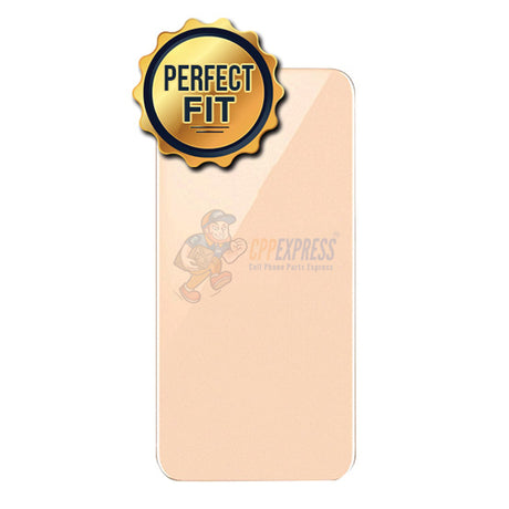 iPhone XS MAX Glass Back Cover Perfect Fit Premium Glass Backdoor - Gold