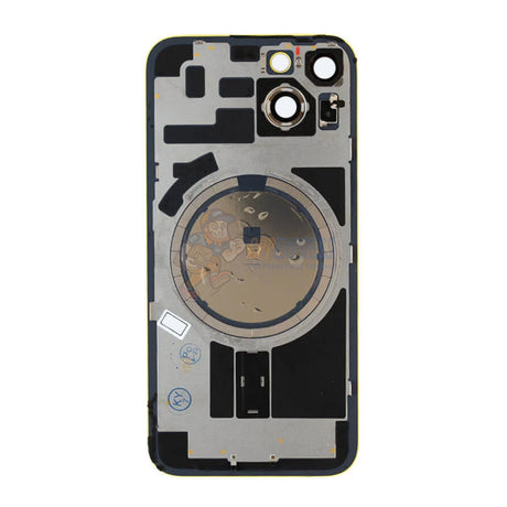 iPhone 14 Battery Back Door Glass Cover with Metal Back Plate - Yellow