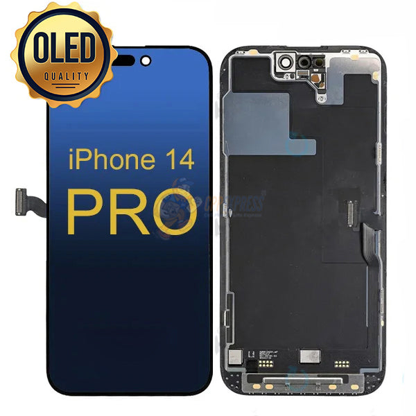 iPhone 14 Pro - Soft OLED 120Hz Display Touch Screen Digitizer Assembly - Black
