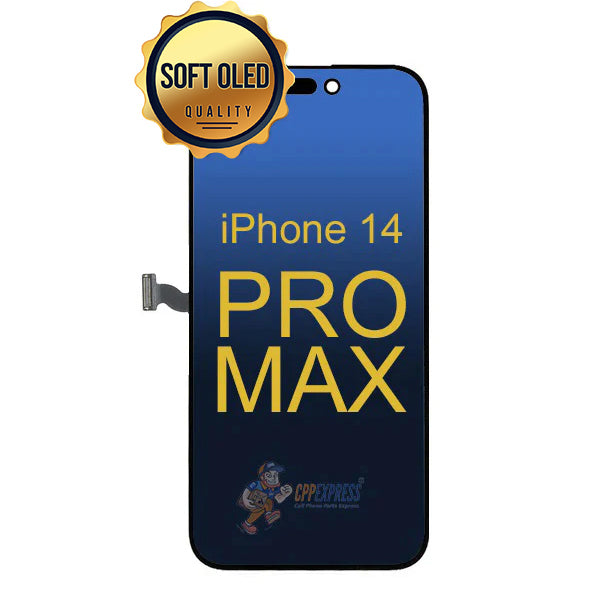 iPhone 14 Pro Max - Soft OLED 120Hz Display Touch Screen Digitizer Assembly - Black
