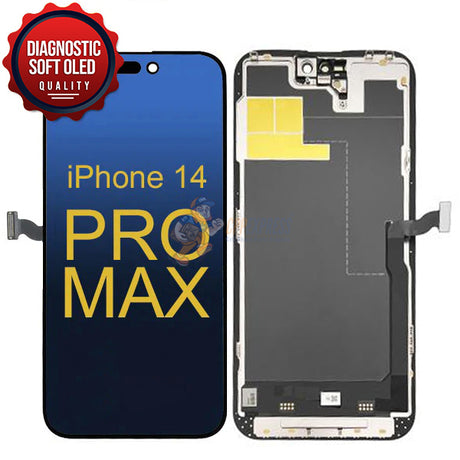 iPhone 14 Pro Max - Soft OLED Reading Diagnostic Display Touch Digitizer Assembly - Black