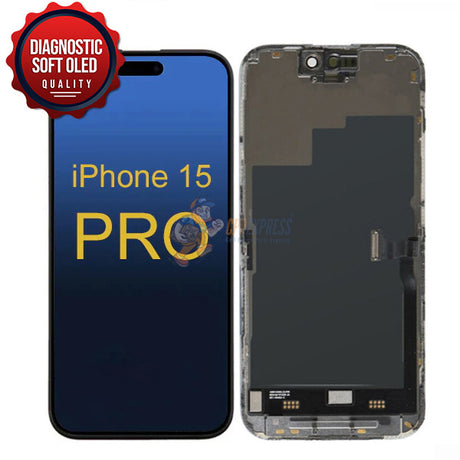 iPhone 15 Pro - Soft OLED Reading Diagnostic Display Touch Digitizer Assembly - Black