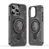 iPhone 15 Pro Glitter Magsafe with Stand ShockProof Protective Case Cover