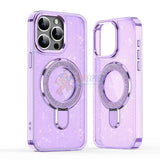 iPhone 15 Pro Glitter Magsafe with Stand ShockProof Protective Case Cover