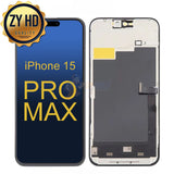 iPhone 15 Pro Max - ZY HD 120Hz LCD Display Touch Screen Digitizer Assembly - Black