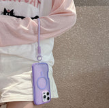 iPhone 15 Pro Shockproof Magnetic Case Protective Cover With Short Rope