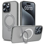iPhone 15 Pro Shockproof Magnetic Case With Stand Holder